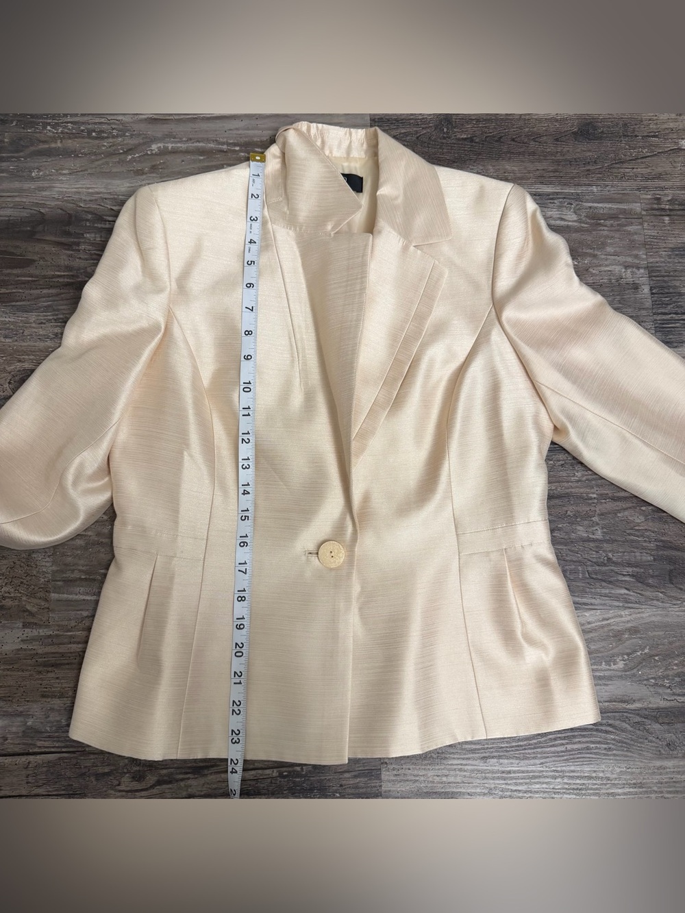 NWT Kasper Cream Champagne Three-Piece Skirt Suit Midi Skirt Size 6 - Picture 5 of 8